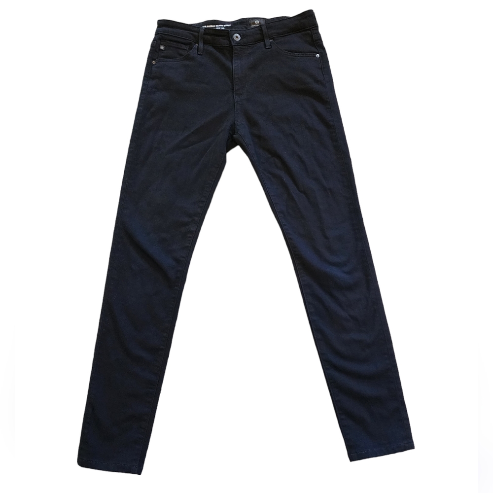 AG Adriano Goldschmied Farrah Skinny Ankle High Rise Black Jeans Women's Size 28